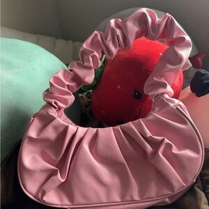 Pink Kids Ruffled Handbag